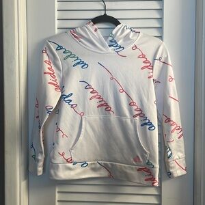 Adidas Originals Thin White Hooded Shirt;Youth M 10/12, Great Condition